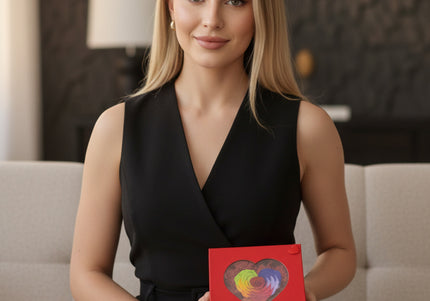 Aranjament de Lux „Rainbow Serenity” cu Trandafir Etern