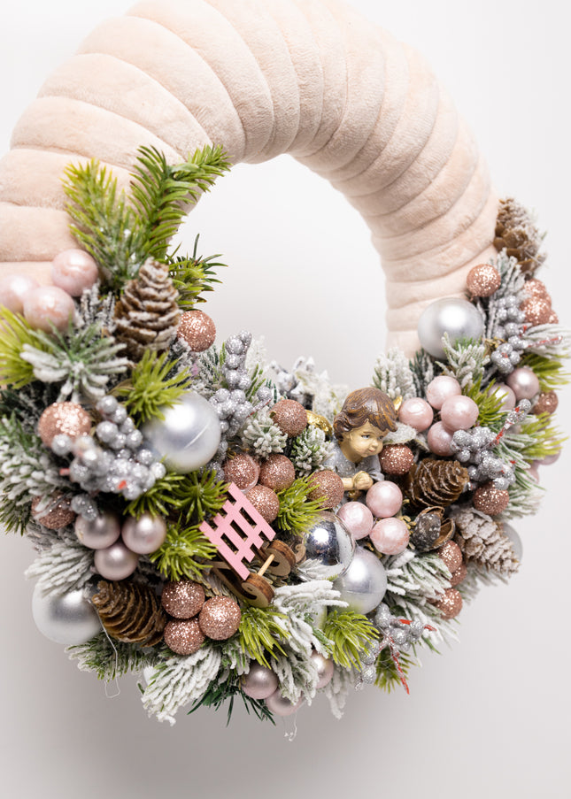 Coroniță Crăciun "Serenity Blush" – Design de Lux