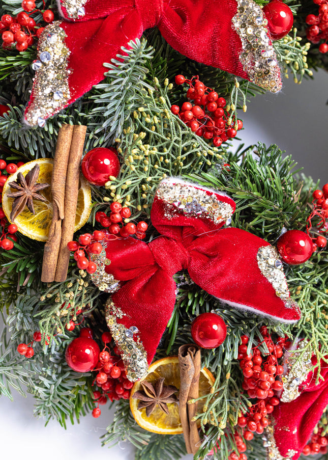 Coroniță de Crăciun Artizanală „The Elf’s Festive Welcome”