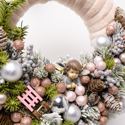 Coroniță Crăciun "Serenity Blush" – Design de Lux