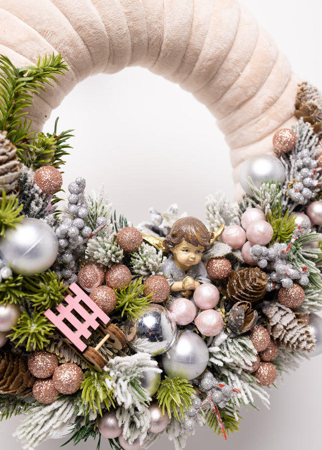 Coroniță Crăciun "Serenity Blush" – Design de Lux
