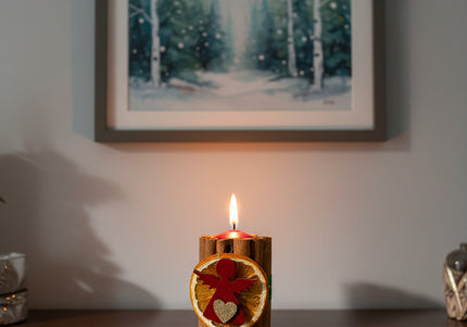 Lumânare Decorativă Artizanală „Cinnamon Angel Glow”