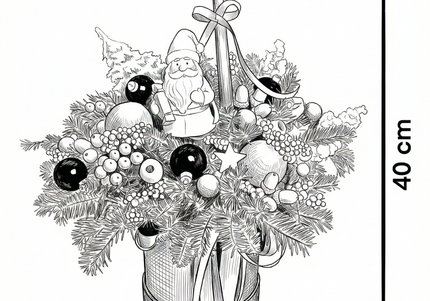 Aranjament de Crăciun Premium – Santa’s Velvet Box