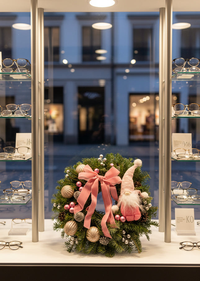 Coroniță Crăciun "Pink Gnomon" din Brad Nobilis