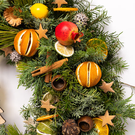 Coroniță Crăciun "Grand Winter Harvest" Mix Brad Natural