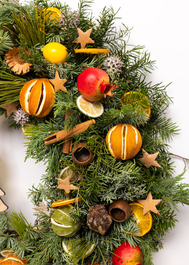 Coroniță Crăciun "Grand Winter Harvest" Mix Brad Natural