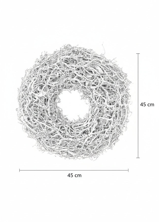 Bază Coroniță Artizanală din Rădăcini de Bonsai – Decor Handmade cu Aspect Înghețat și Textură Organică