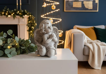 Statuetă Decorativă Îngeraș "Rugăciune și Lumină"
