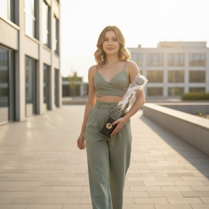 Aranjament „Silver Infinity” cu Trandafir Criogenat