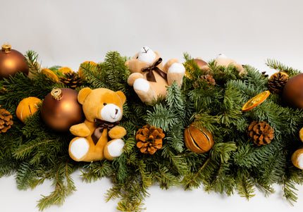 Ghirlandă de Crăciun Artizanală „Teddy Bear’s Festive Trail”
