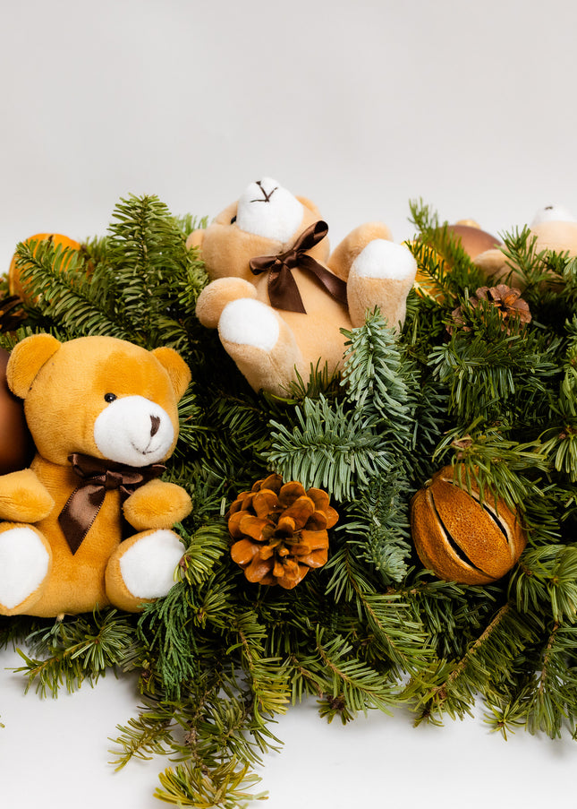 Ghirlandă de Crăciun Artizanală „Teddy Bear’s Festive Trail”
