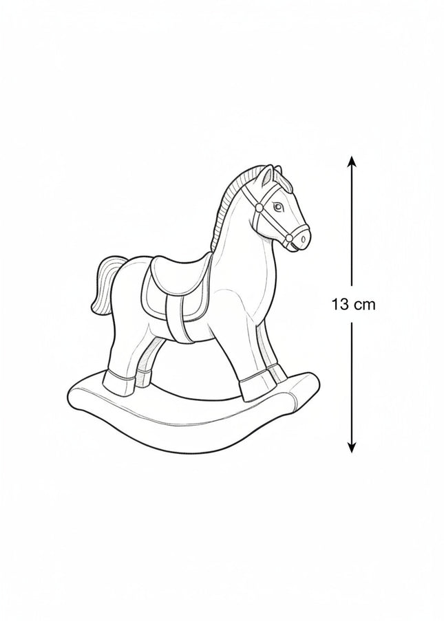 Statuetă Cal Balansoar Vintage – Decor de Crăciun