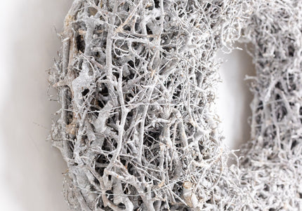 Coroniță Sculpturală „Silver Bonsai” – Piesă de Design Handmade din Rădăcini Naturale de Bonsai