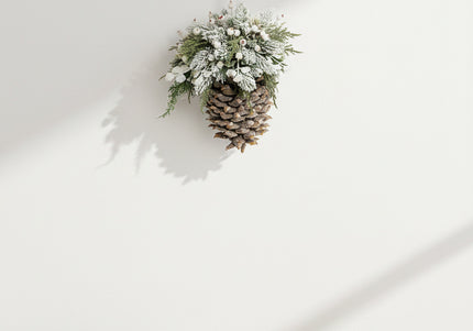 Ornament de Crăciun Premium „Frosty White Pinecone”