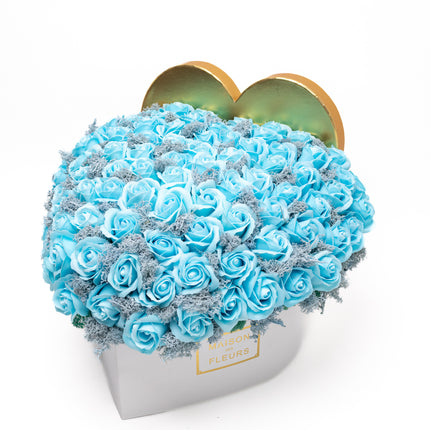 Aranjament inimă „Bleu Infinite”