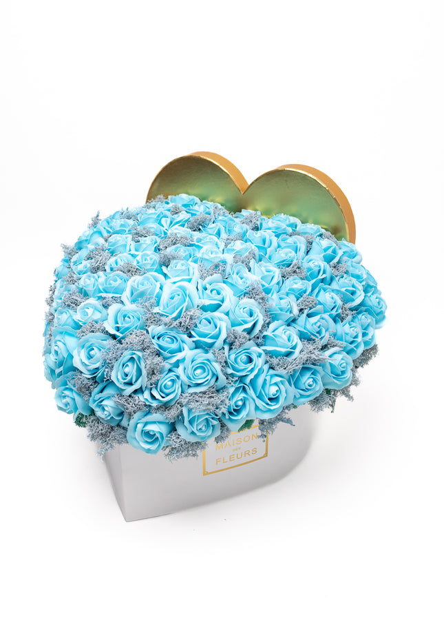 Aranjament inimă „Bleu Infinite”