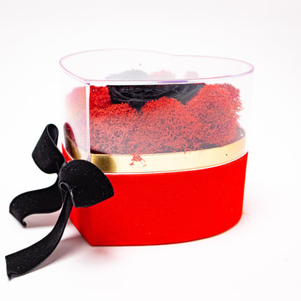 Aranjament de Lux "Midnight Heart" cu Trandafir Criogenat