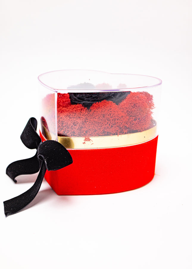 Aranjament de Lux "Midnight Heart" cu Trandafir Criogenat