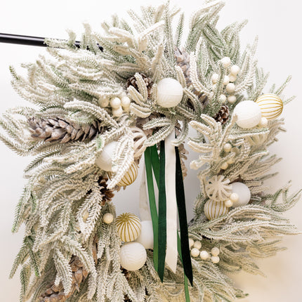 Coroniță Gigantă "White Elegance" cu Brad 4D Nins