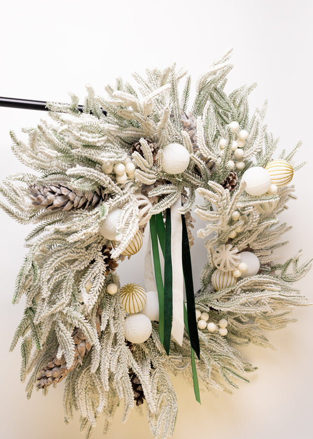 Coroniță Gigantă "White Elegance" cu Brad 4D Nins