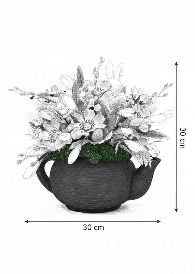 Set de Paște „Spring Duo” – aranjamente florale Sunny Bunny Pot & Spring Teapot