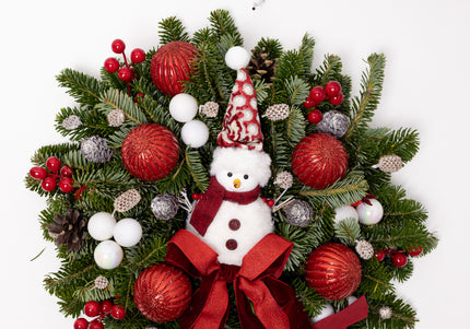 Coroniță Craciun "Holiday Joy" din Brad Natural Nobilis