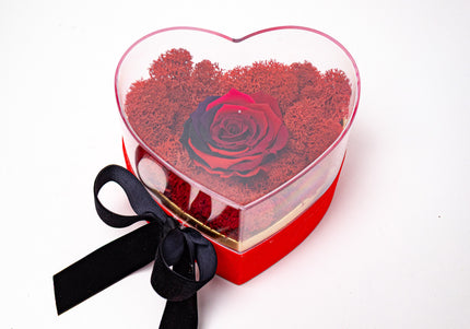 Aranjament de Lux „Rainbow Eternal Rose” în Cupolă Acrilică