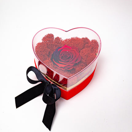 Aranjament de Lux „Rainbow Eternal Rose” în Cupolă Acrilică