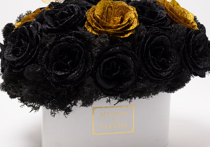 Aranjament de Lux "Midnight Royalty Heart" cu Coronetă