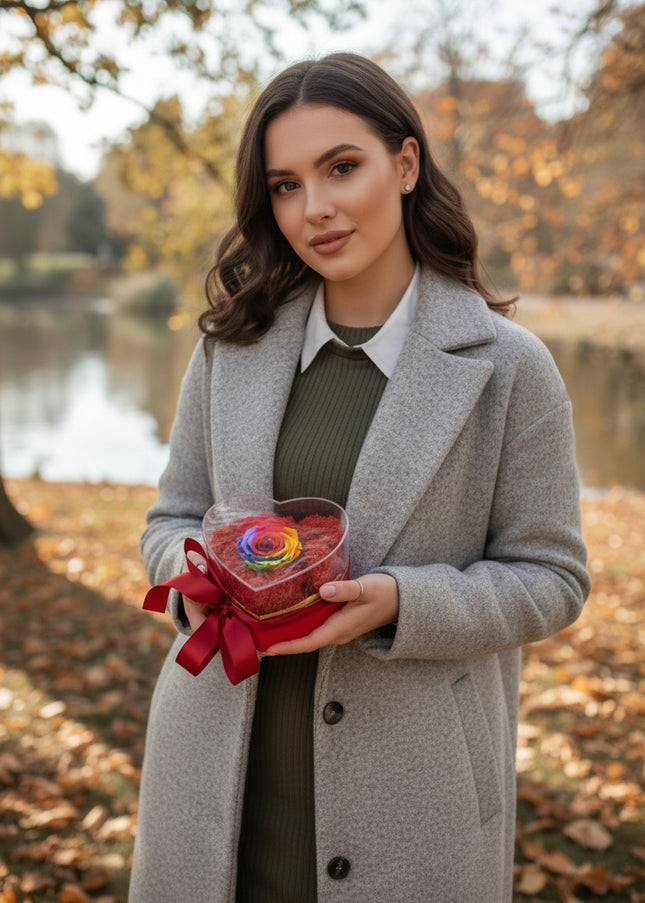 Aranjament de Lux „Eternal Rainbow” în Inimă de Cristal