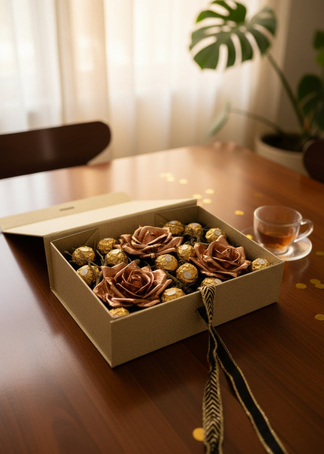 Aranjament de Lux "Bronze Heritage" cu Ferrero Rocher