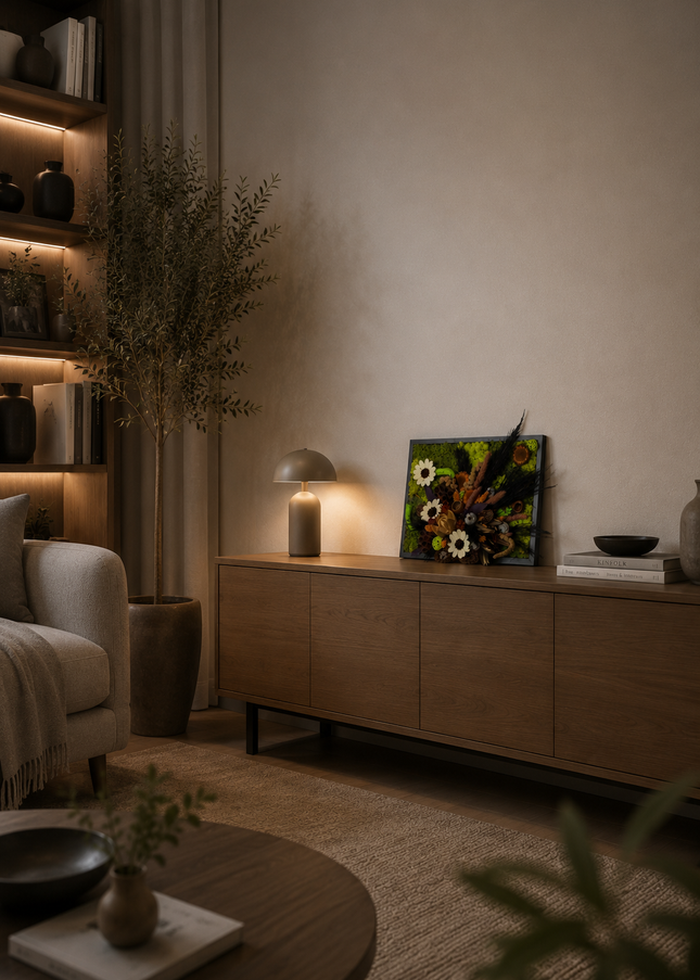 Tablou decorativ „Woodland Whisper” – compoziție în tonuri naturale