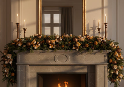 Ghirlandă de Crăciun Artizanală „Teddy Bear’s Festive Trail”