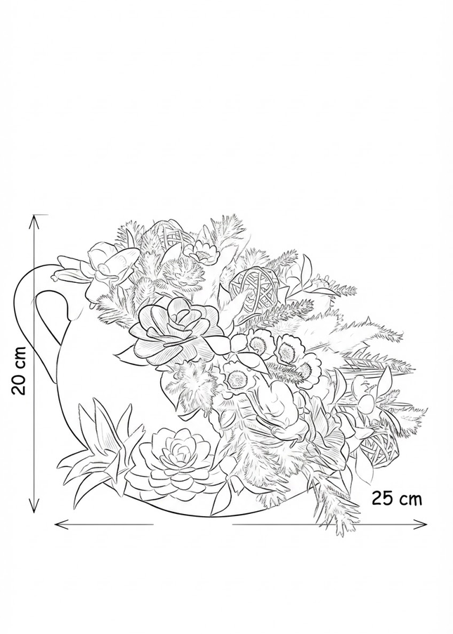 Aranjament floral „Lavender Charm” – compoziție în vas decorativ