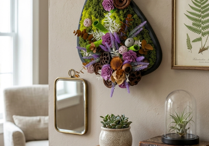 Tablou decorativ „Lavender Woods” – compoziție în tonuri de mov și verde