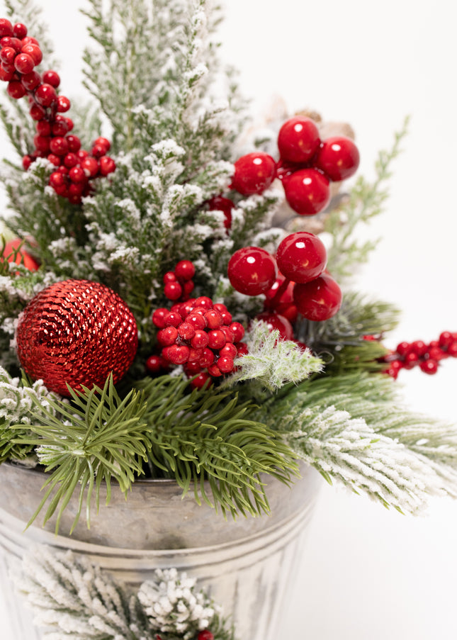 Brad Natural la Ghiveci "Red Berries" pentru Birou