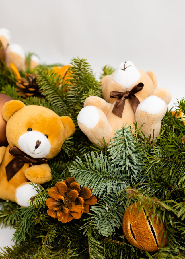 Ghirlandă de Crăciun Artizanală „Teddy Bear’s Festive Trail”