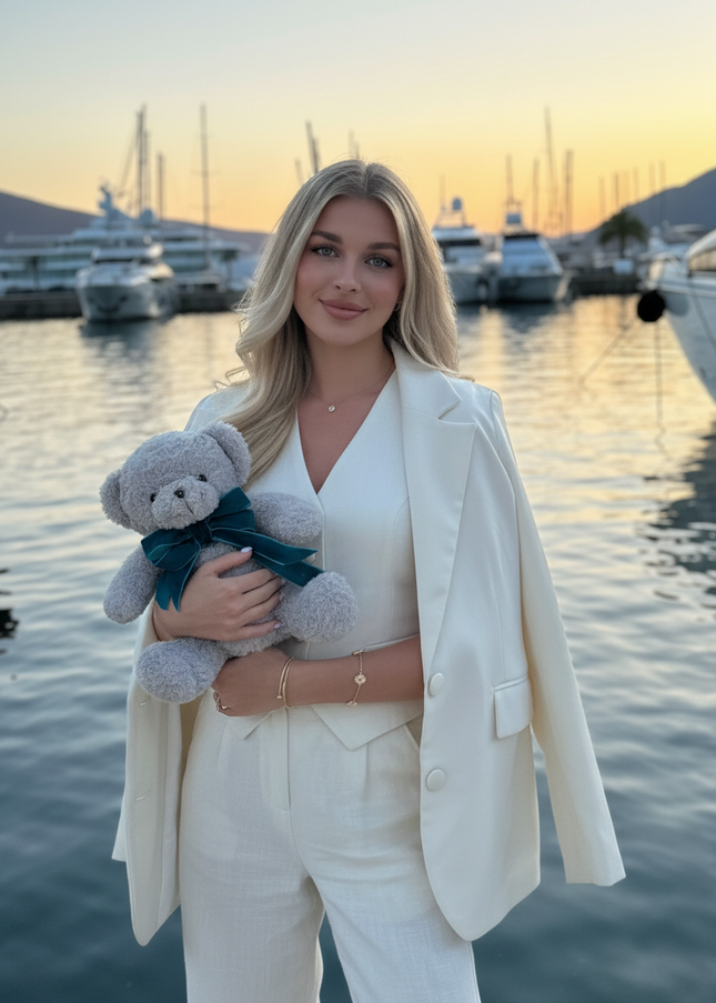 Jucărie de Lux „Silver Mist Hug” – Ediție Boutique 30 cm