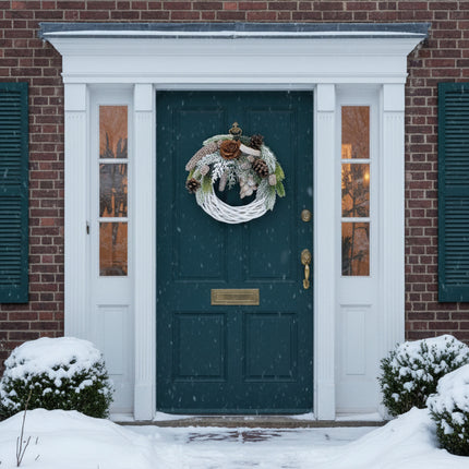 Coroniță Crăciun "Nature's Whisper" pe Lemn Împletit