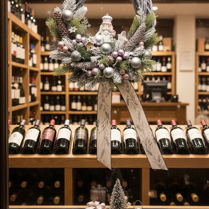 Coroniță Crăciun "Pastel Nutcracker" pe Lemn Împletit