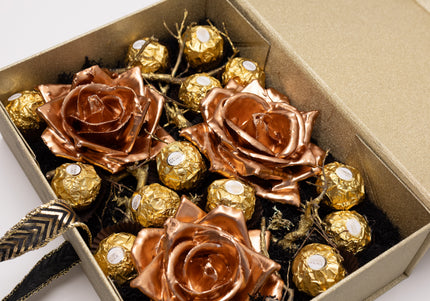 Aranjament de Lux "Bronze Heritage" cu Ferrero Rocher