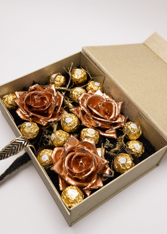 Aranjament de Lux "Bronze Heritage" cu Ferrero Rocher