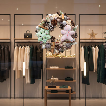 Coroniță Crăciun "Sweet Gingerbread" cu Mușchi și Conuri