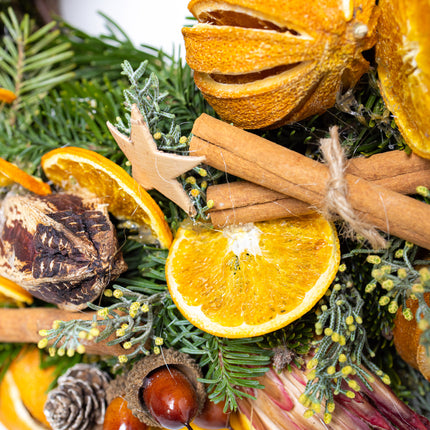 Coroniță Crăciun "Citrus & Cinnamon" Brad Nobilis Mare