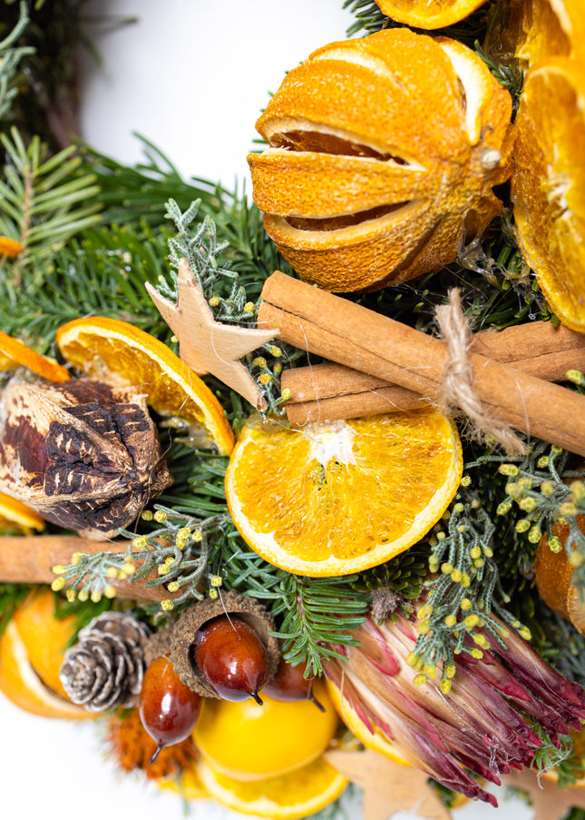 Coroniță Crăciun "Citrus & Cinnamon" Brad Nobilis Mare