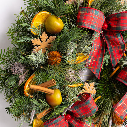 Coroniță Crăciun "Traditional Tartan" din Brad Nobilis