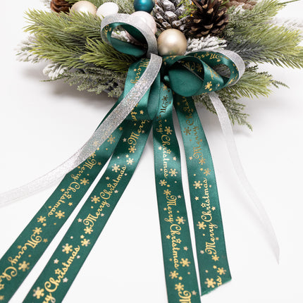 Coroniță Crăciun "Wise Owl" pe Lemn Împletit Gri-Lavandă