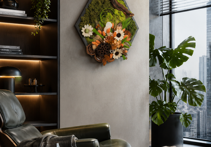 Tablou decorativ „Wild Nature” – compoziție botanică în tonuri naturale