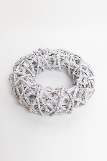 Coroniță din Răchită Albă Împletită – Bază Decorativă Naturală pentru Aranjamente Handmade