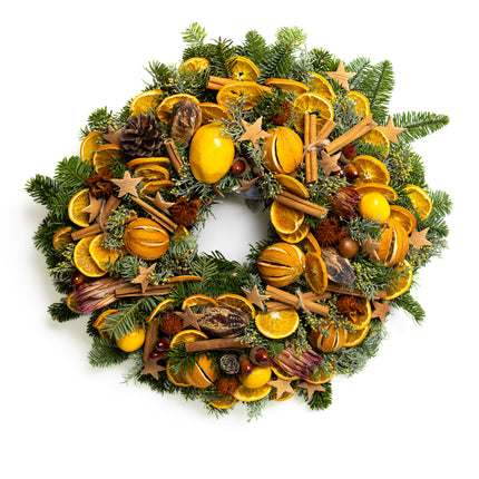 Coroniță Crăciun "Citrus & Cinnamon" Brad Nobilis Mare
